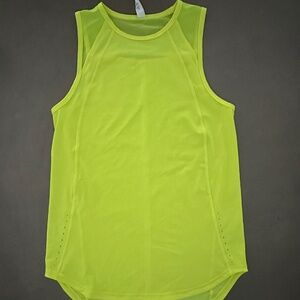 Lululemon Sculpt Tank with Back Vent - Highlighter Yellow - like new!